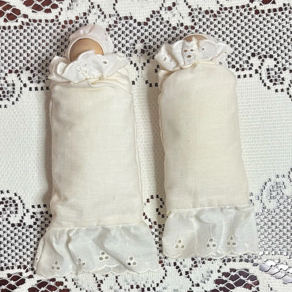 Vintage Church Doll Handmade Hand Crafted Lace Cottage Vintage Toys Ivory Blue